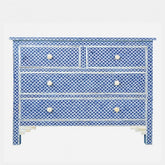 Maaya Bone Inlay Chest of Drawer Sideboard Blue